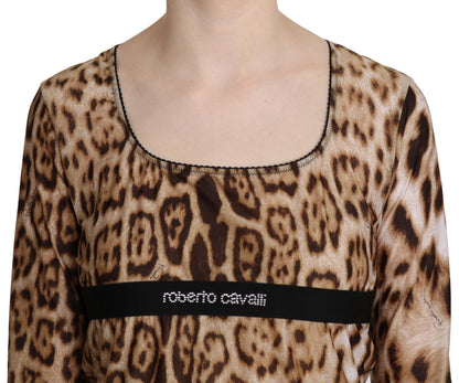 Elegant Leopard Long Sleeve Top