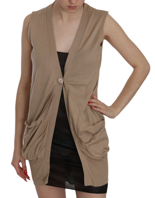 Elegant Sleeveless Cotton Vest