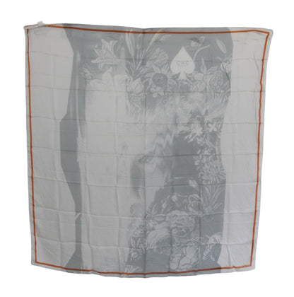 Elegant Floral Printed Silk Scarf