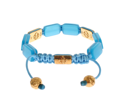 Elegant Blue Opal & Diamond-Studded Bracelet