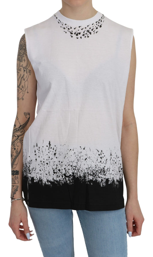 Chic Sleeveless Cotton Crew Neck Top