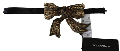 Elegant Silk Gold Bowtie - Dazzle in Style