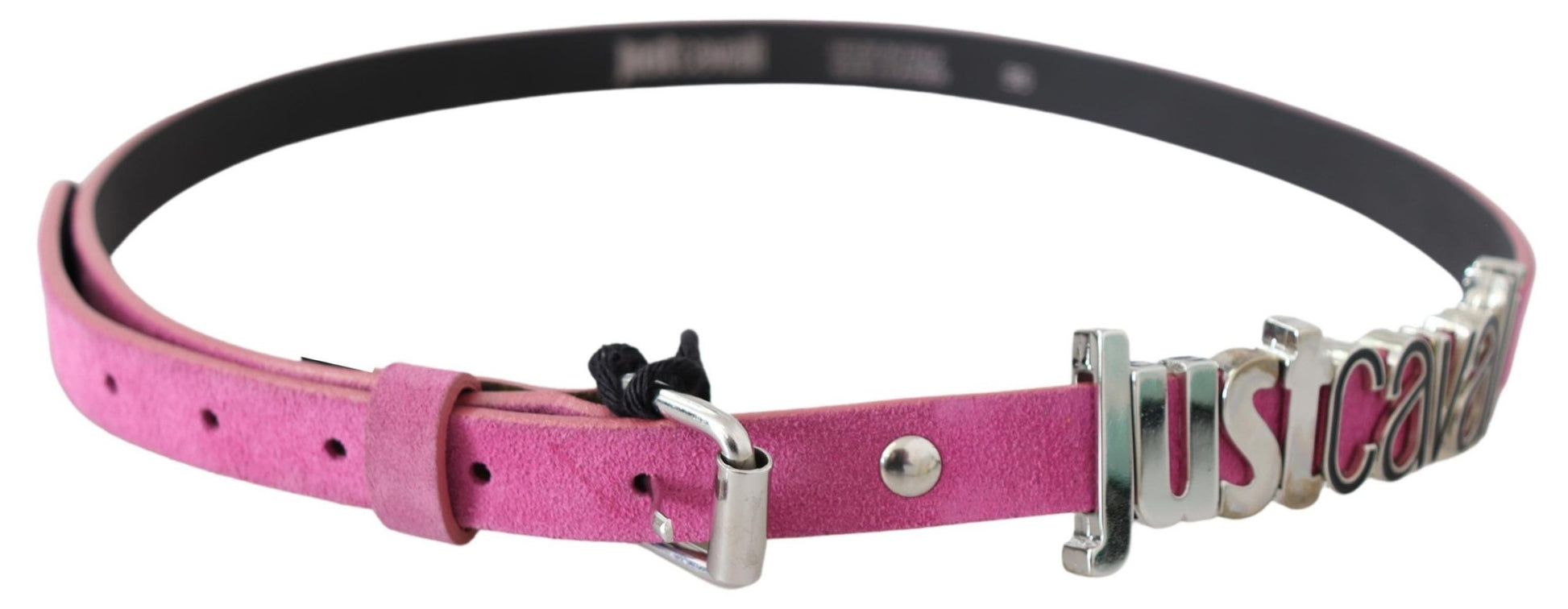 Fuschia Pink Leather Waist Belt