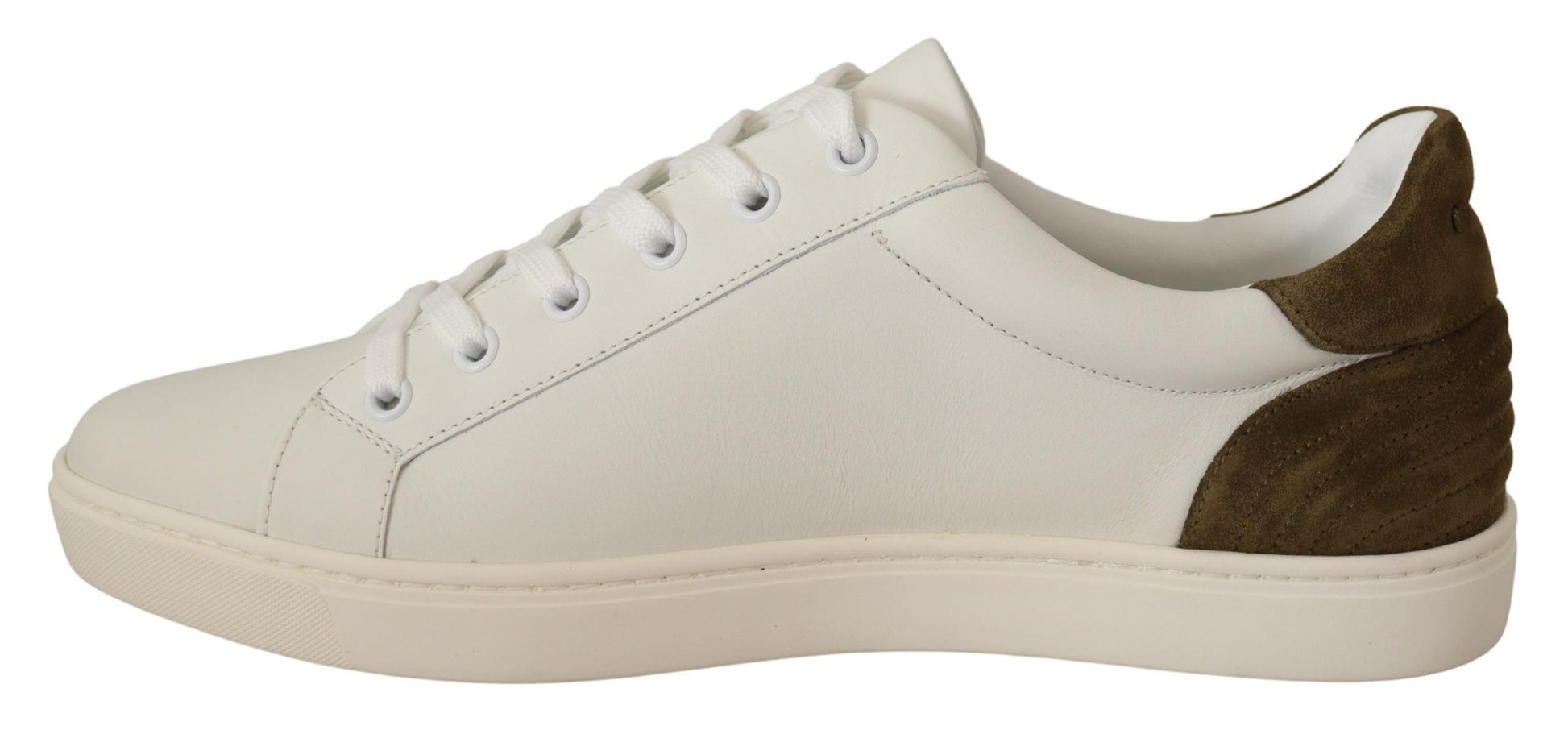 Chic White Leather Sneakers for Men