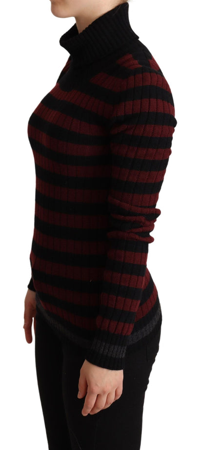 Chic Striped Wool-Cashmere Sweater