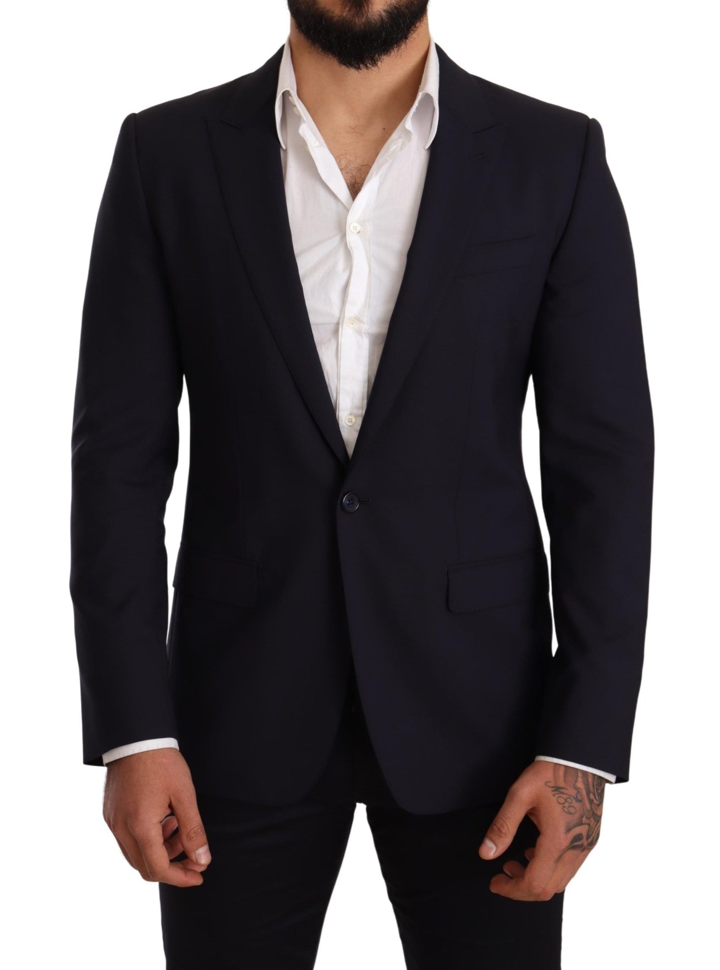 Elegant Navy Martini Blazer by Renowned Tailors