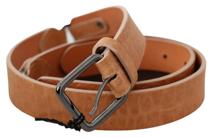 Chic Light Brown Leather Fashion Belt