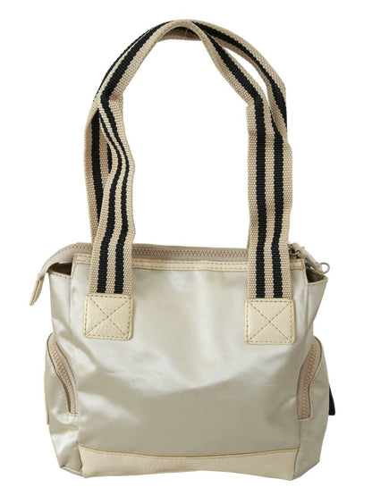 Chic Beige Fabric Handbag