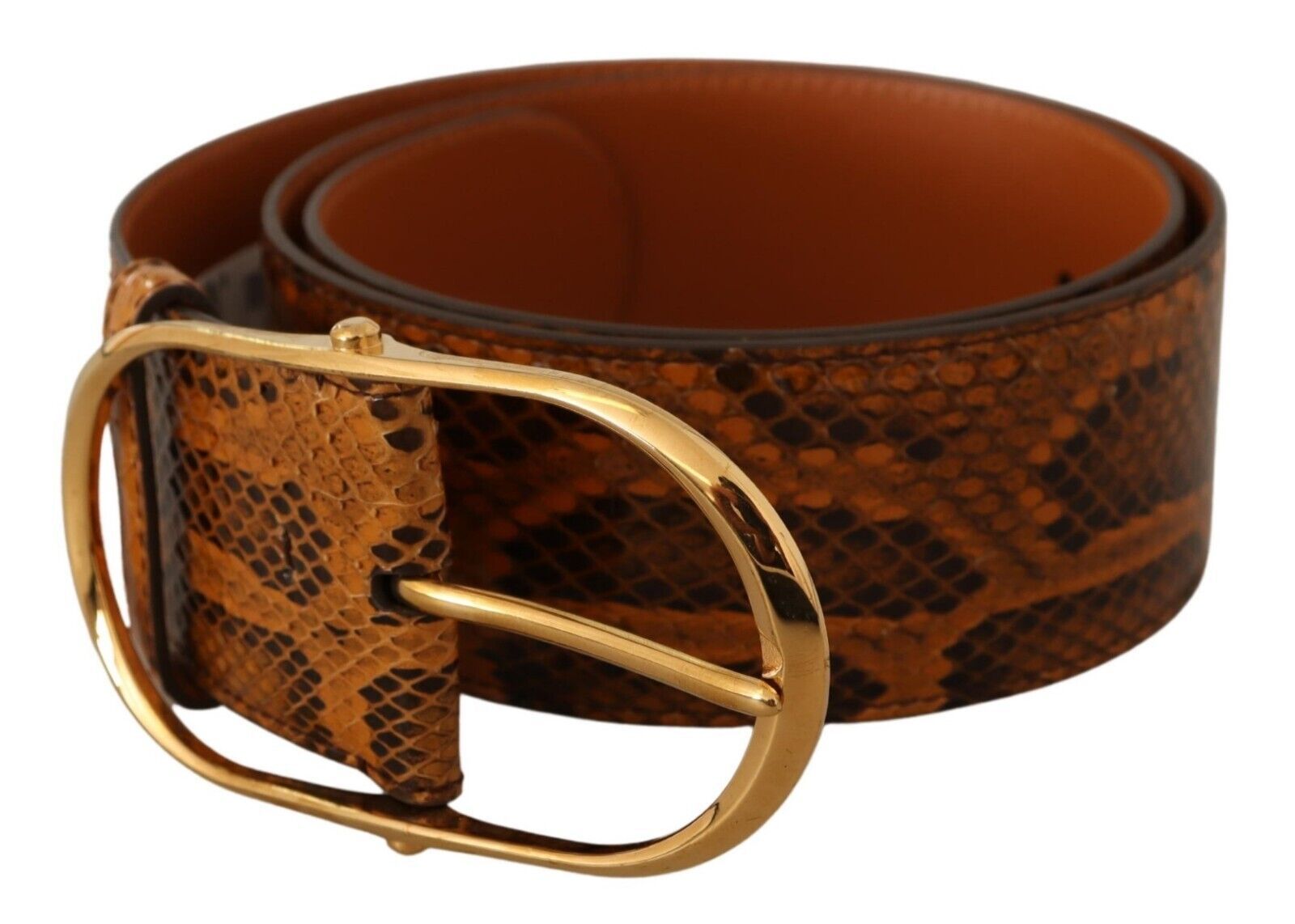 Elegant Python Skin Leather Belt