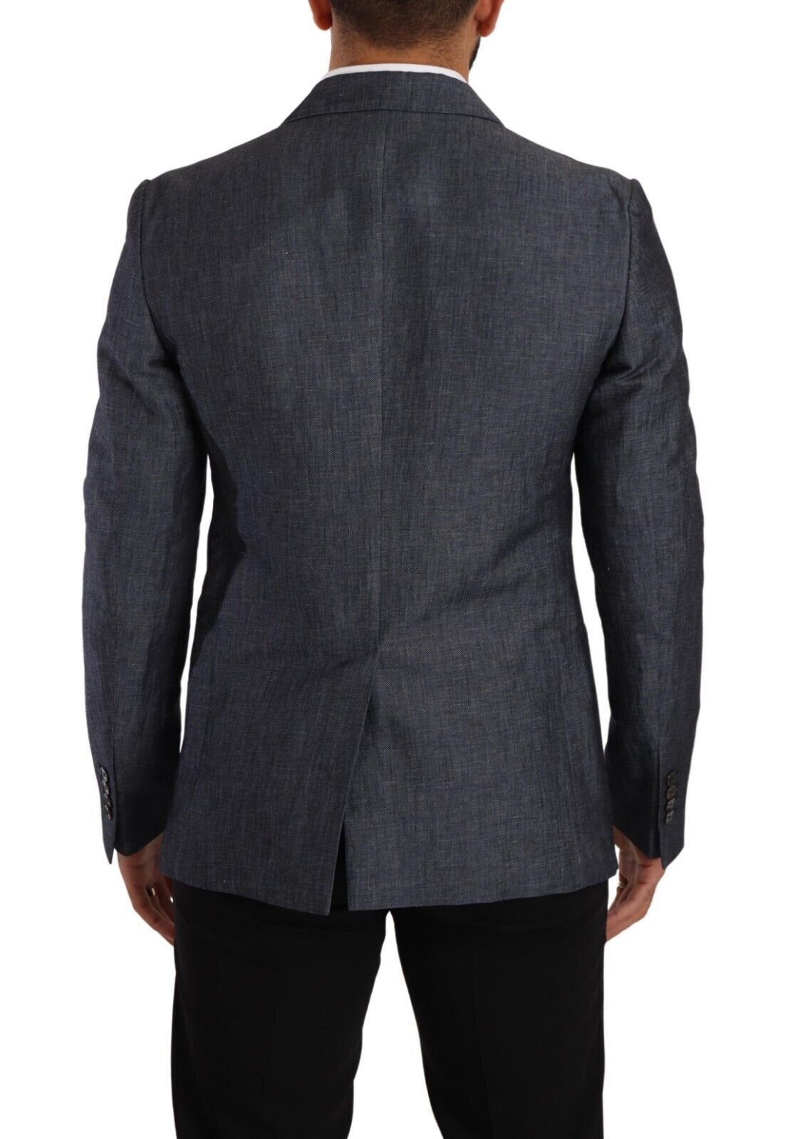 Elegant Slim Fit Two-Button Blue Blazer