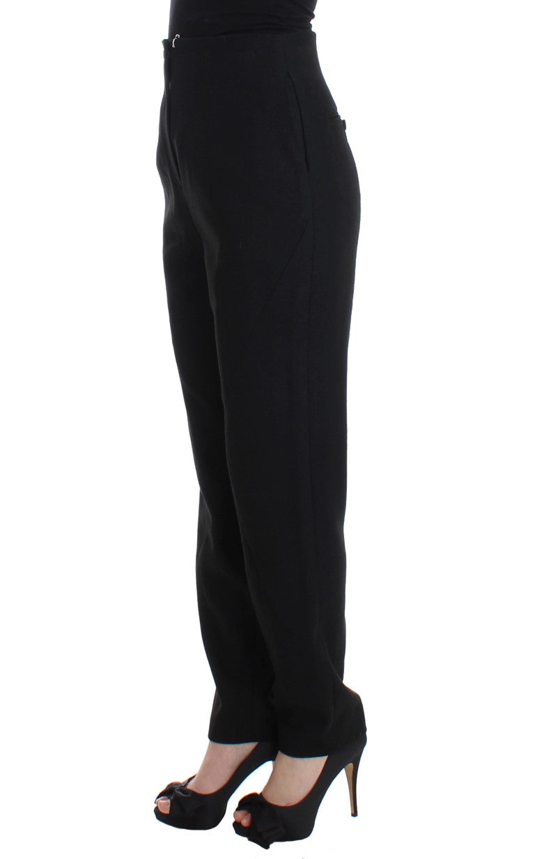 Elegant High-Waist Black Pants