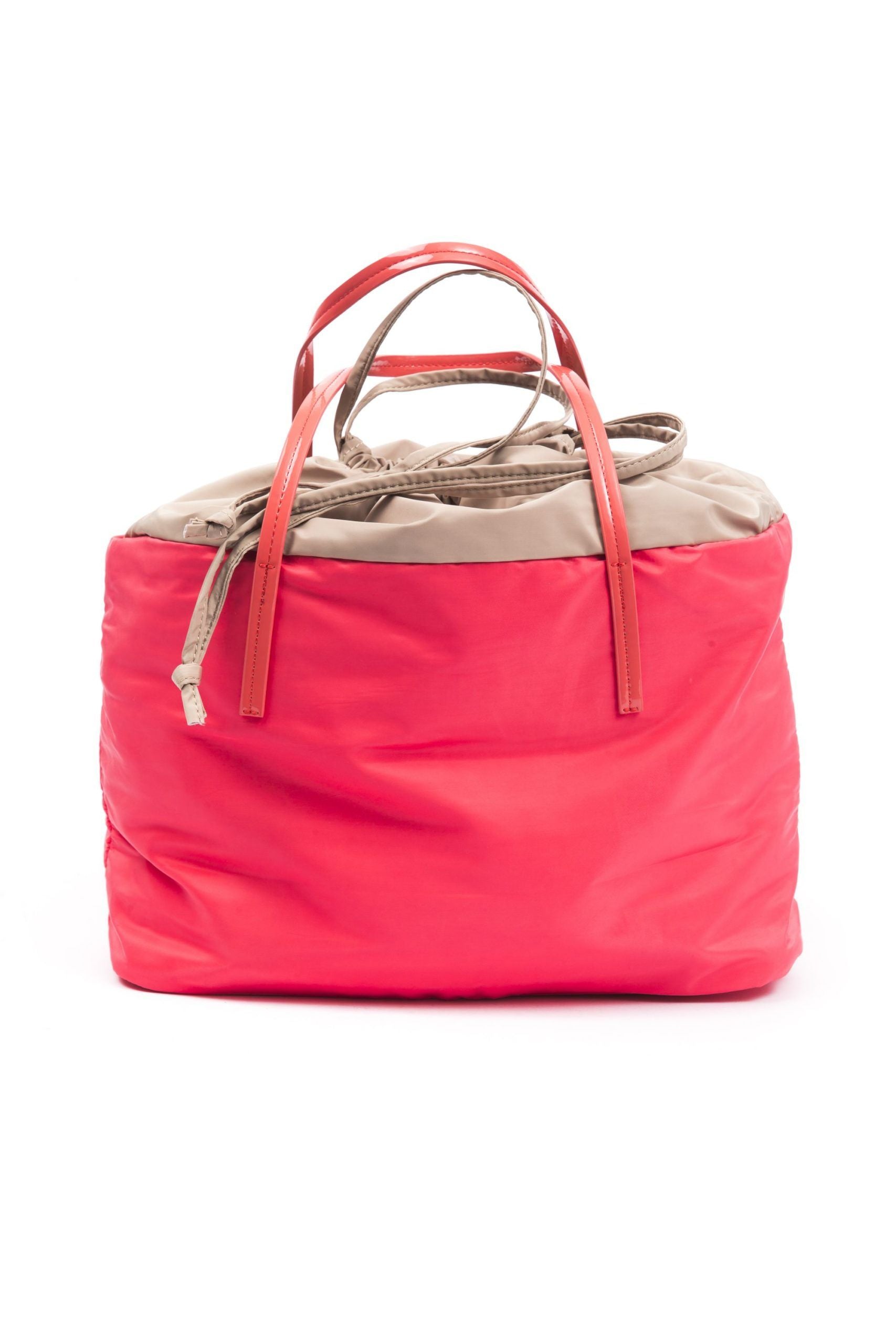 Red Polyester Women Handbag