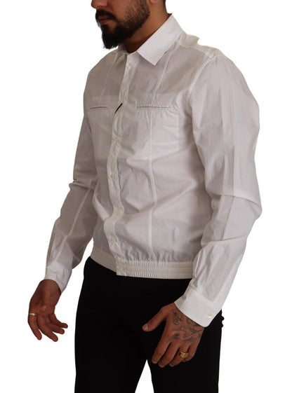 Elegant Italian White Cotton Shirt