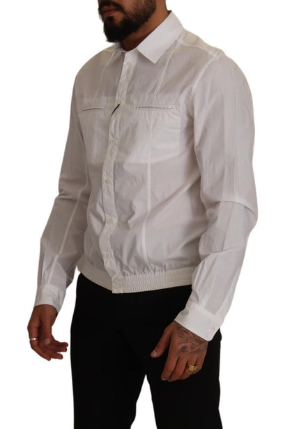 Elegant Italian White Cotton Shirt