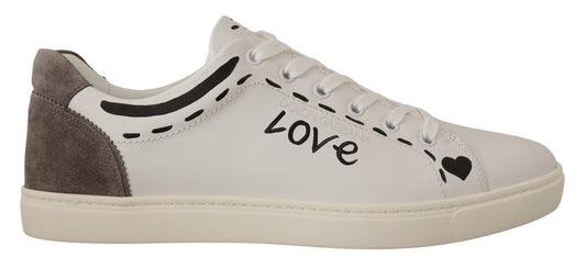 Elegant White Leather Casual Sneakers