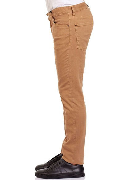 Brown Cotton Men's Jeans