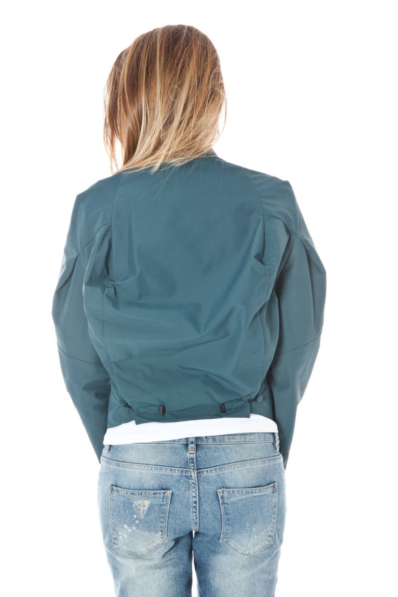 Green Polyamide Women Jacket