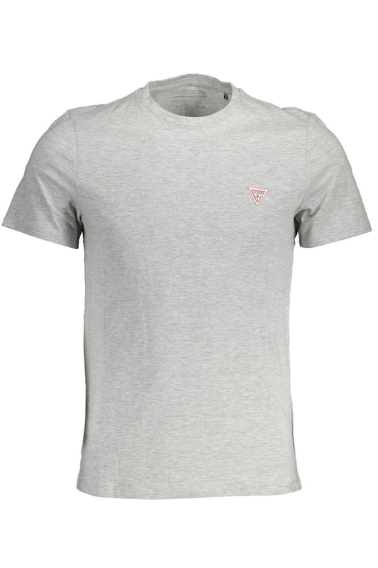 Gray Cotton Men T-Shirt