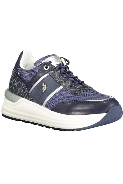 Blue Polyester Women Sneaker