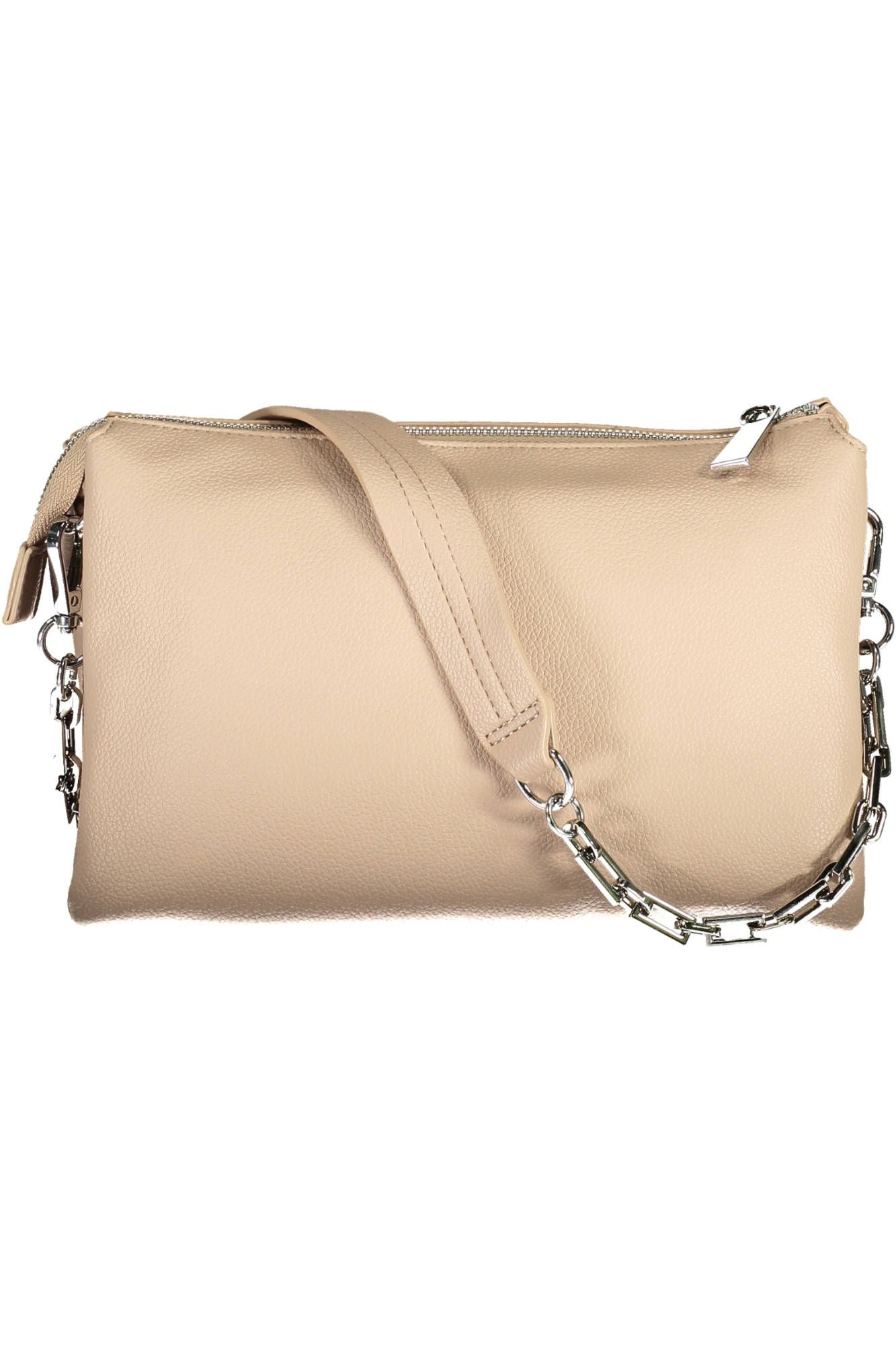 Beige Polyethylene Women Handbag