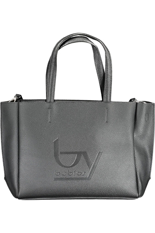 Black Polyethylene Women Handbag