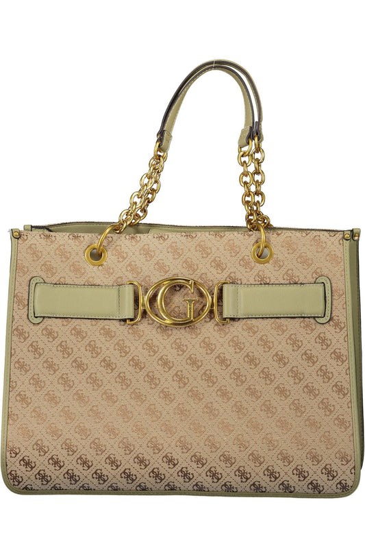 Green Polyester Women Handbag