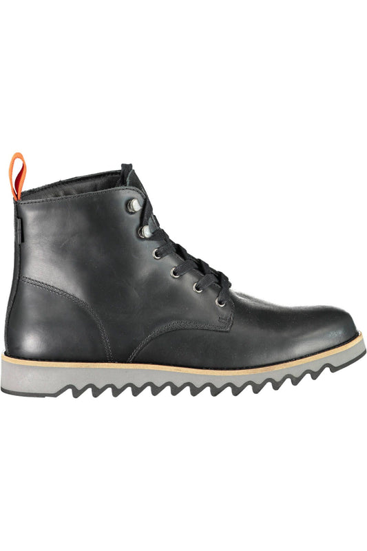 Black Leather Men Boot