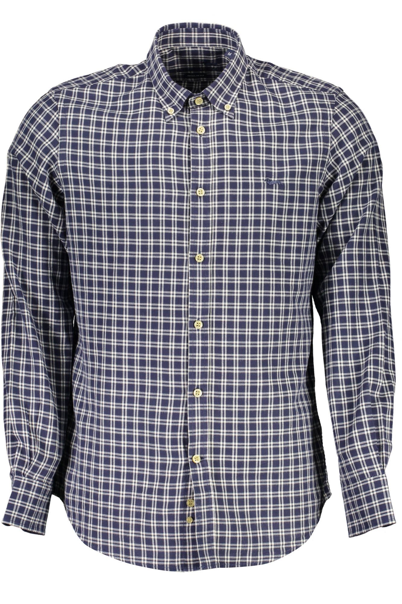 Blue Cotton Men Shirt