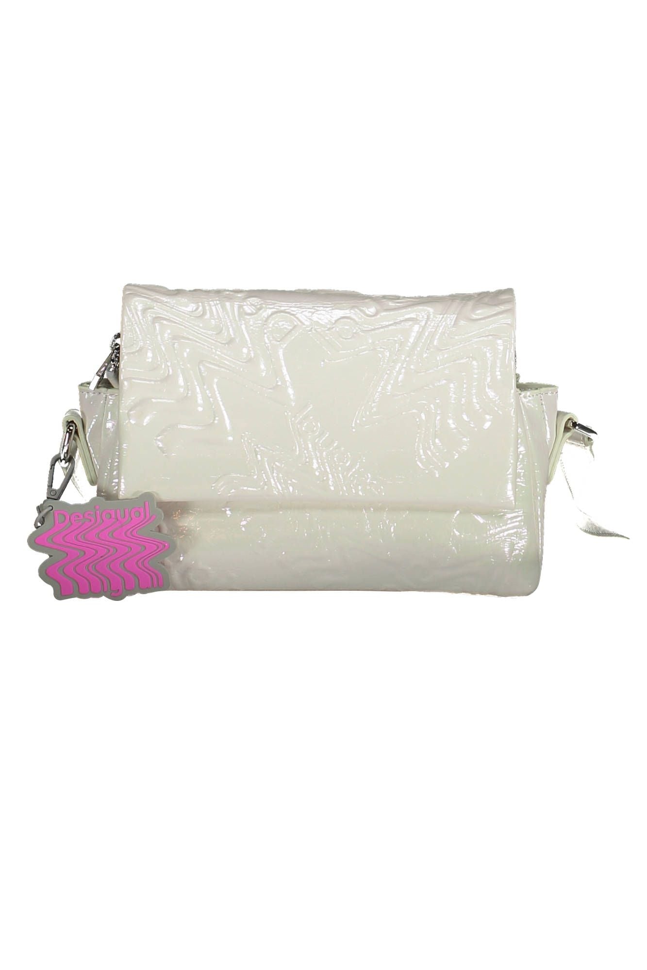 White Polyethylene Women Handbag