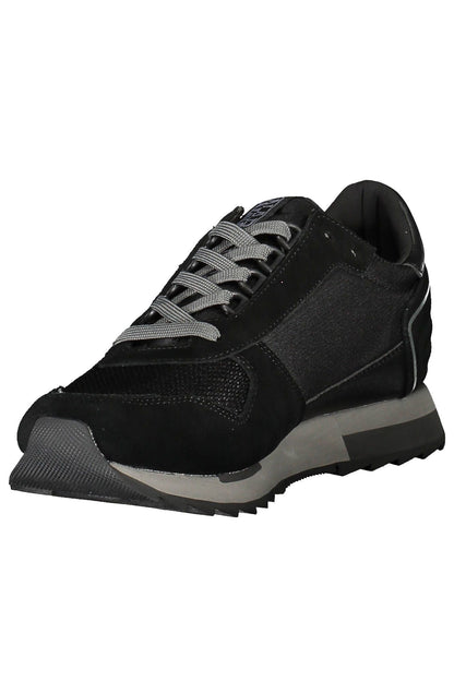 Black Polyester Men Sneaker