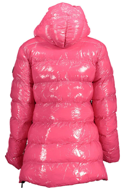 Pink Polyester Women Jacket