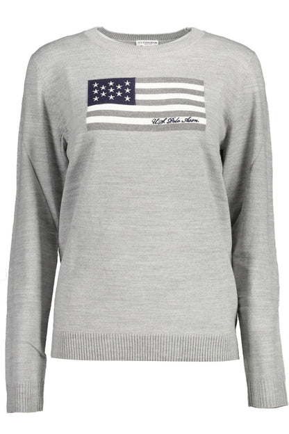 Gray Acrylic Women Sweater