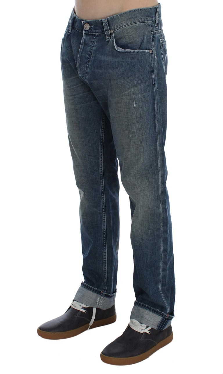 Elegant Regular Fit Blue Wash Denim