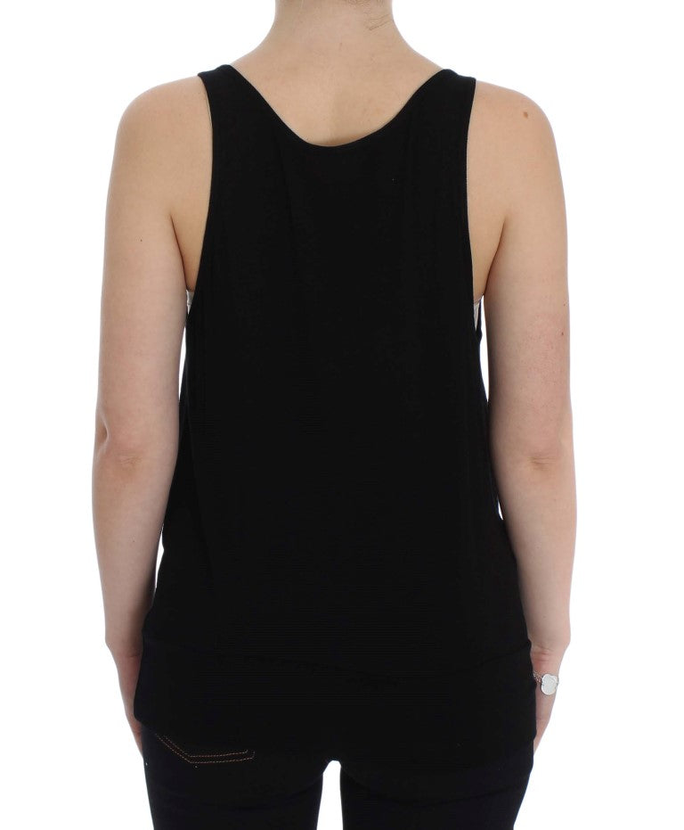 Sleek Black Cami Blouse Tank Top