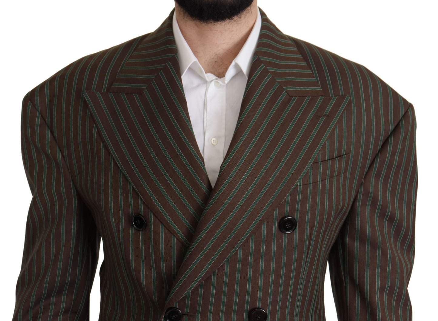 Multicolor Striped Double Breasted Blazer