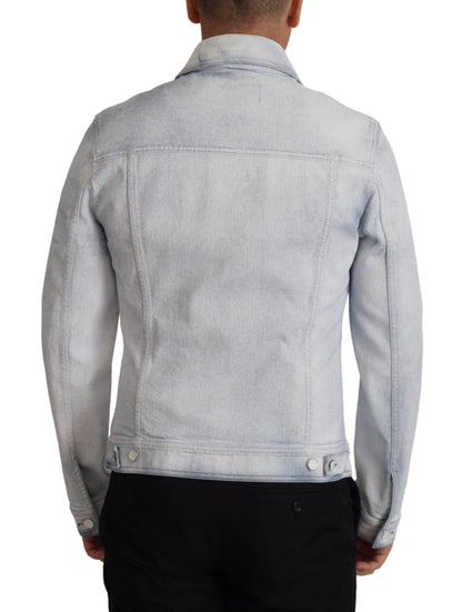 Elegant Light Blue Denim Jacket