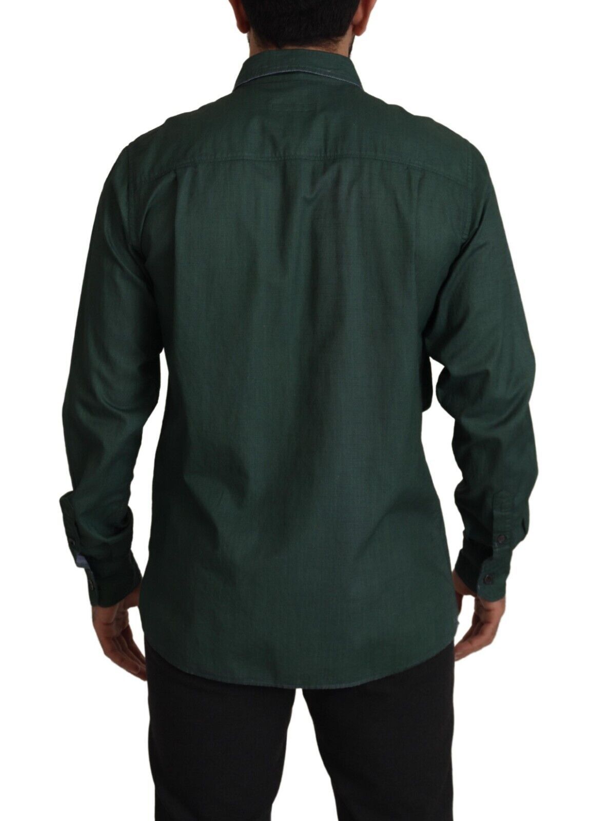 Emerald Elegance Slim Fit Casual Shirt