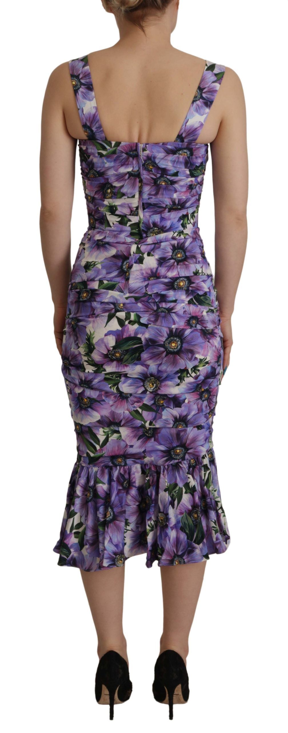 Floral Elegance Midi Sheath Dress