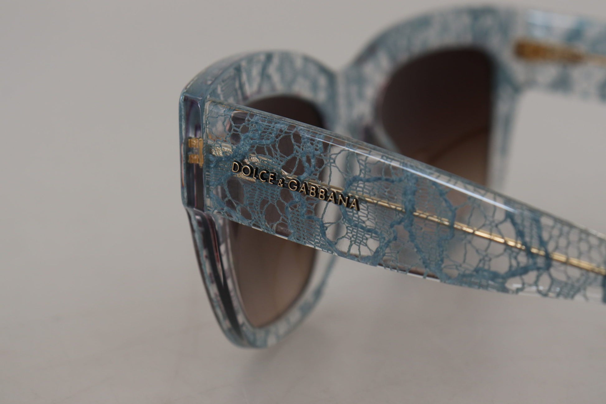 Elegant Lace Detail Blue Sunglasses