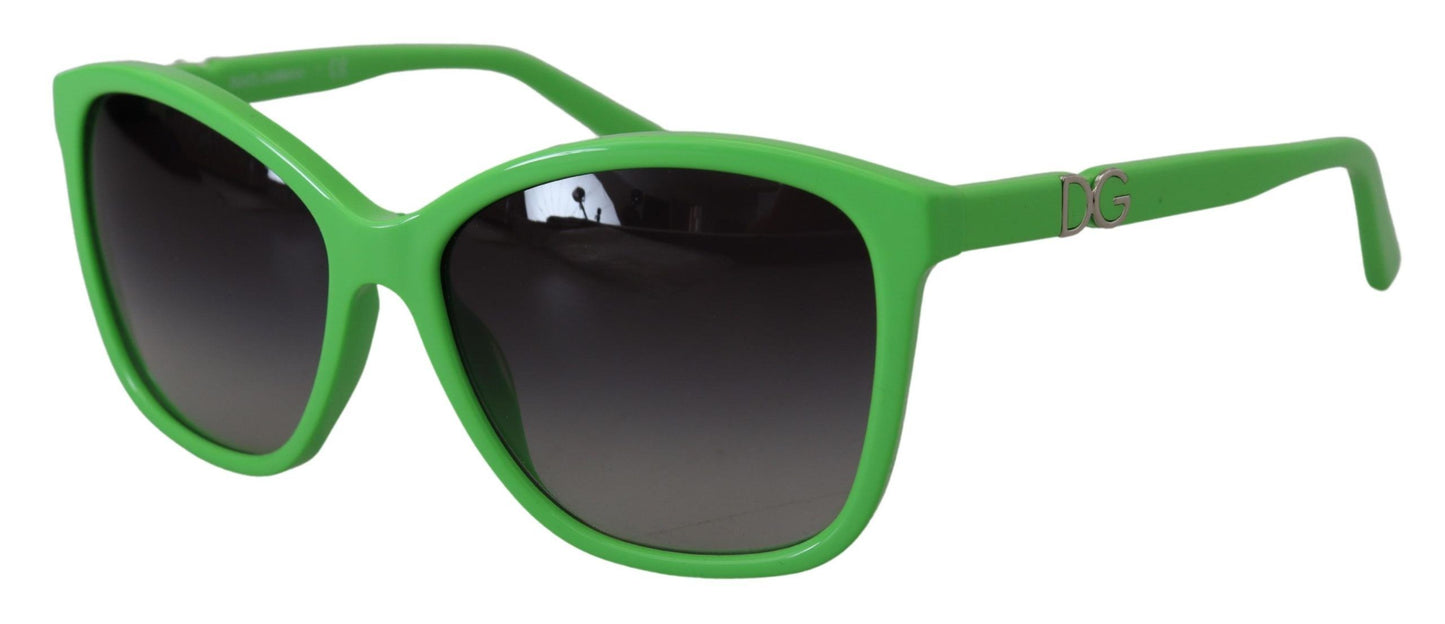 Chic Green Acetate Round Sunglasses