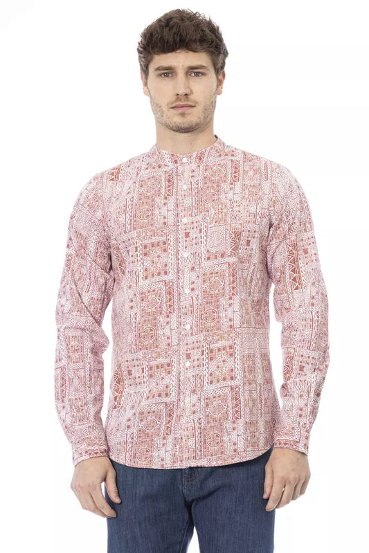 Red Cotton Men Shirt