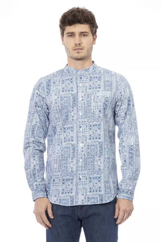 Light Blue Cotton Men Shirt