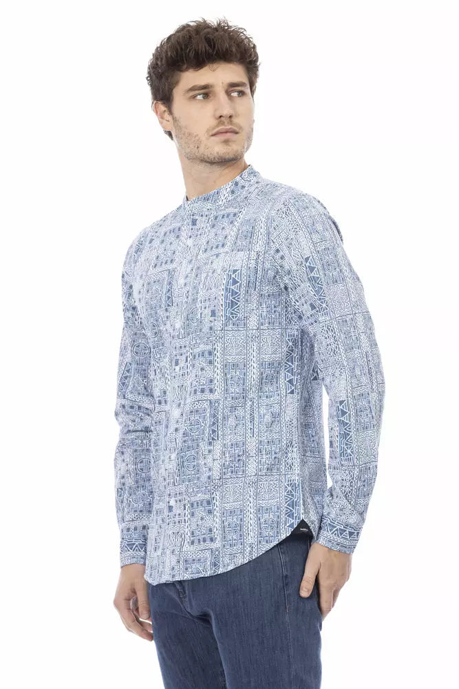 Light Blue Cotton Men Shirt