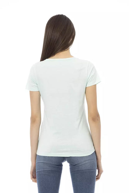 Light Blue Cotton Women Top