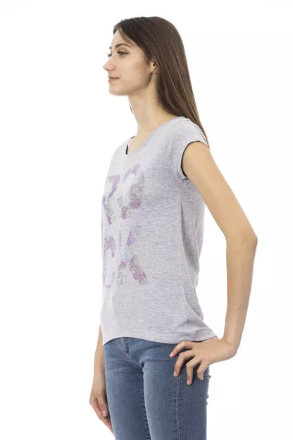 Gray Cotton Women Top