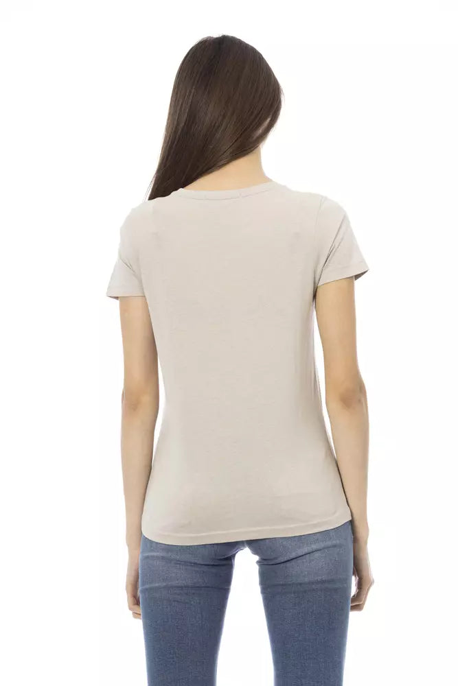 Beige Cotton Women Top