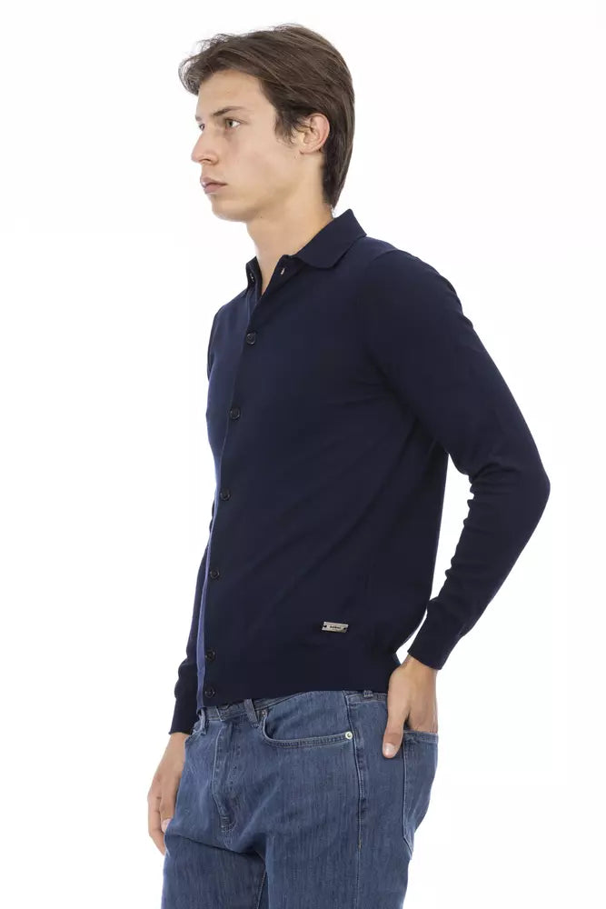 Blue Cotton Men Shirt