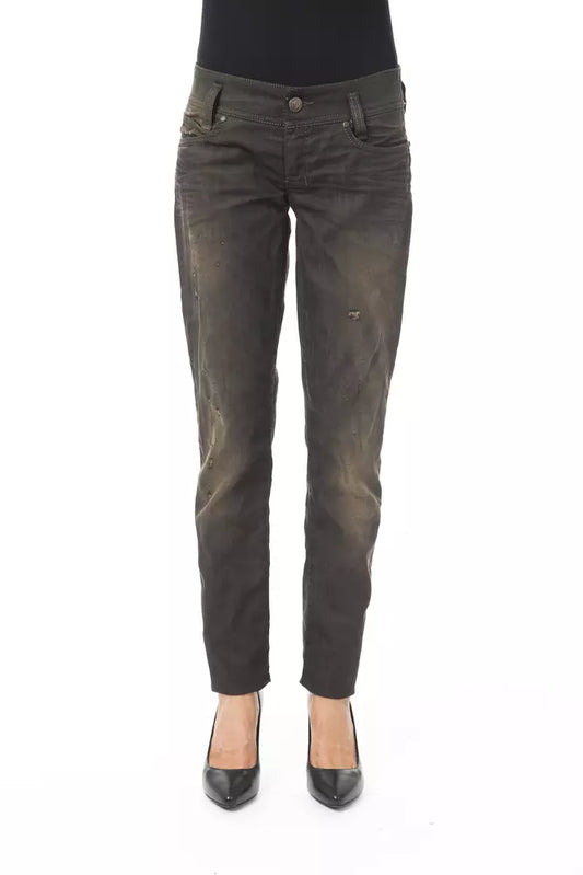 Black Cotton Women Jeans