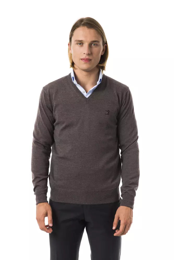 Gray Merino Men Sweater