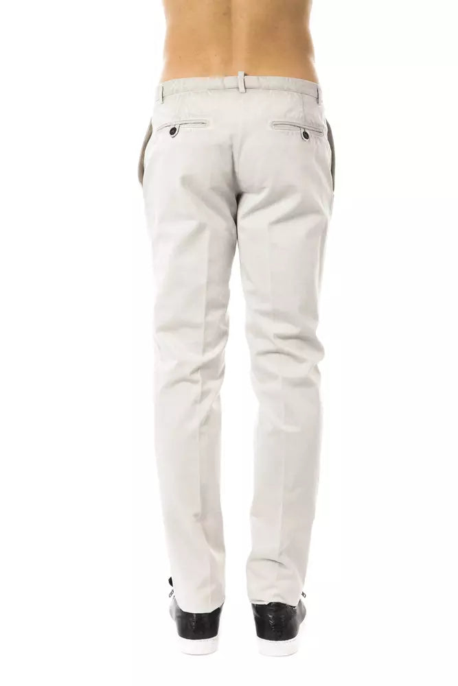 Gray Cotton Men's Casual Pant